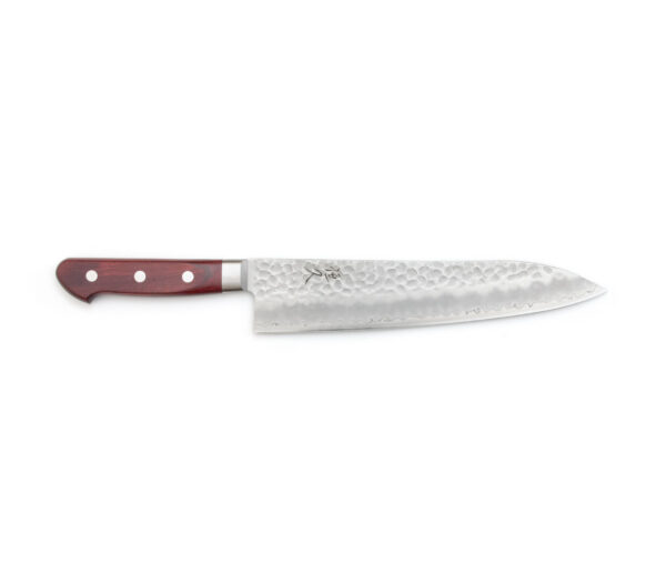 tsunehisa-aus8-tsuchime-japanisches-gyuto-roter-griff-red-handle